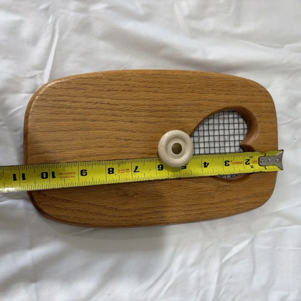 wooden heart Cutout Wall Hanging decor with knob Grandma Cottage Core 11